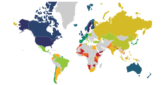 2012 web index world map