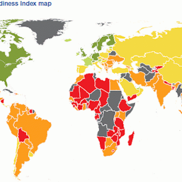 the networked readiness index 2013 map