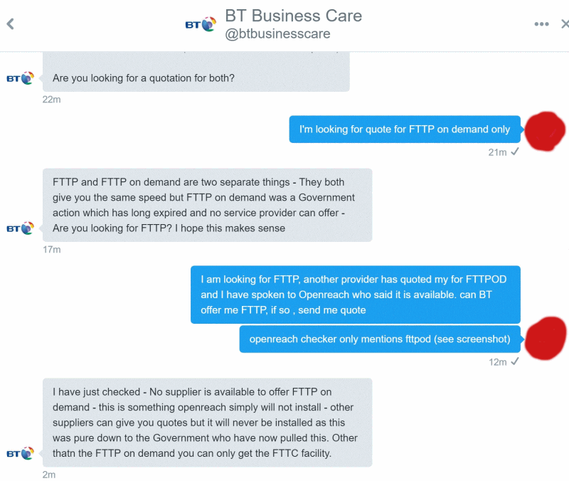 bt business care twitter fttpod