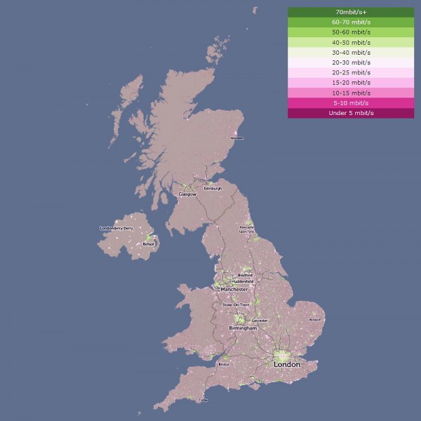 uk broadband speed map oliver o'brien 2017