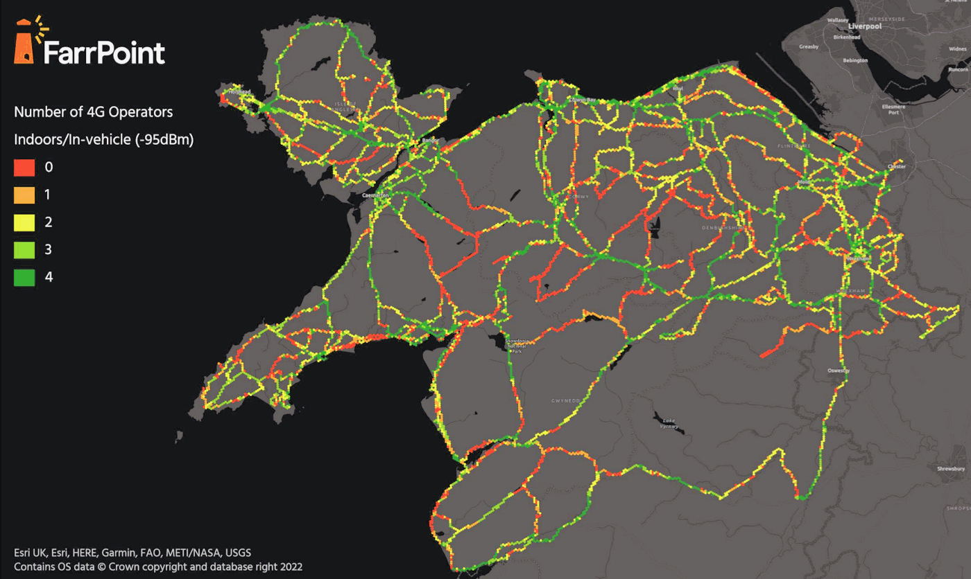 FarrPoint-North-Wales-Transport-4G-Coverage-Map