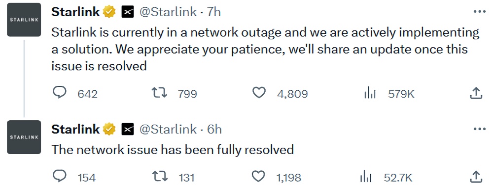 Starlink-Outage