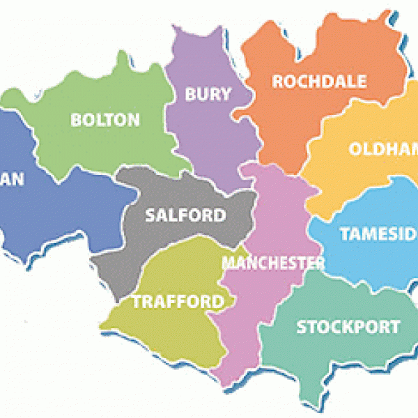 greater manchester uk map