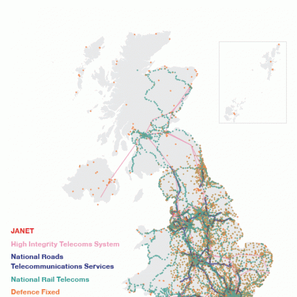 public sector network map for the united kingdom