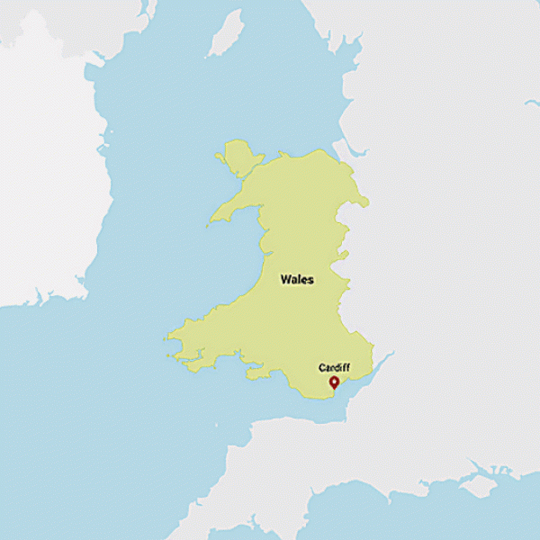 wales in the united kingdom map