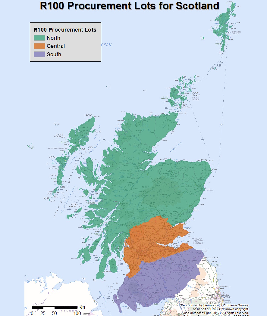 scotland r100 broadband lots map uk