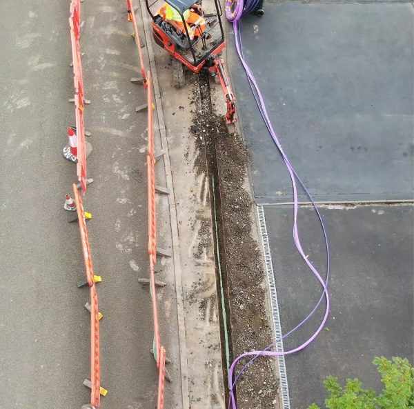 cityfibre over top narrow trenching ftth