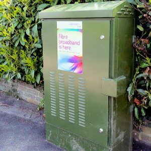 fibre broadband is here high bt street cabinet