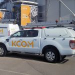kcom van with ladder on top