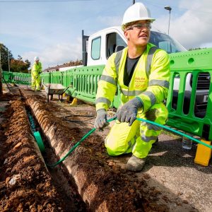 virgin media fibre trench and cable
