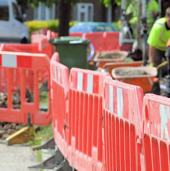 cityfibre construction fences