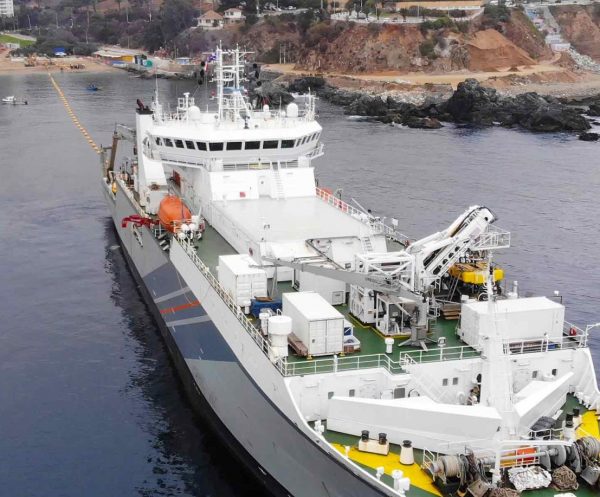 google grace hopper fibre optic cable laying ship
