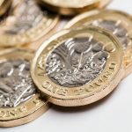 British sterling one pound coin currency by 123rf