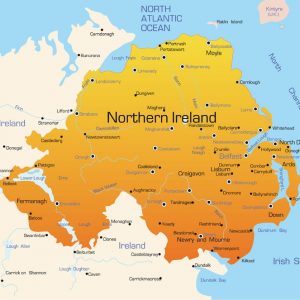 northern ireland uk map