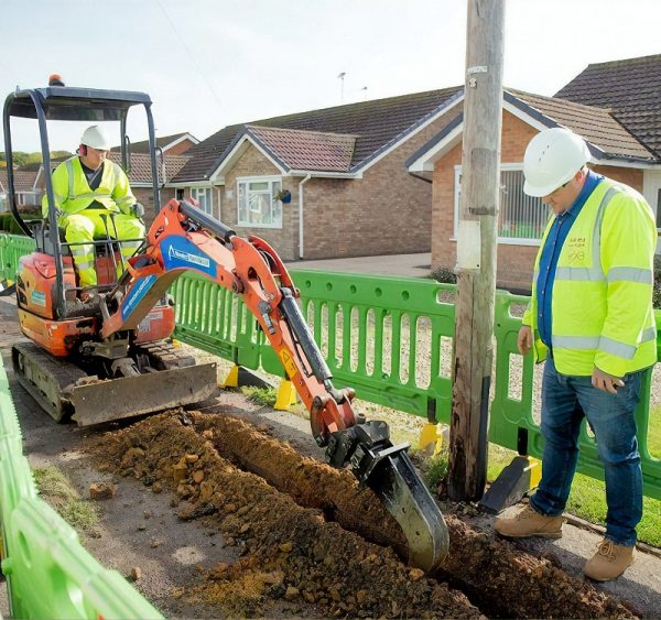 virgin media small trench digger fibre