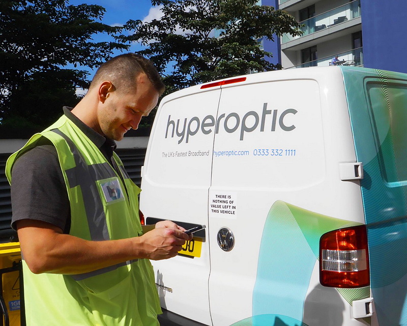 hyperoptic engineer van high resolution broadband