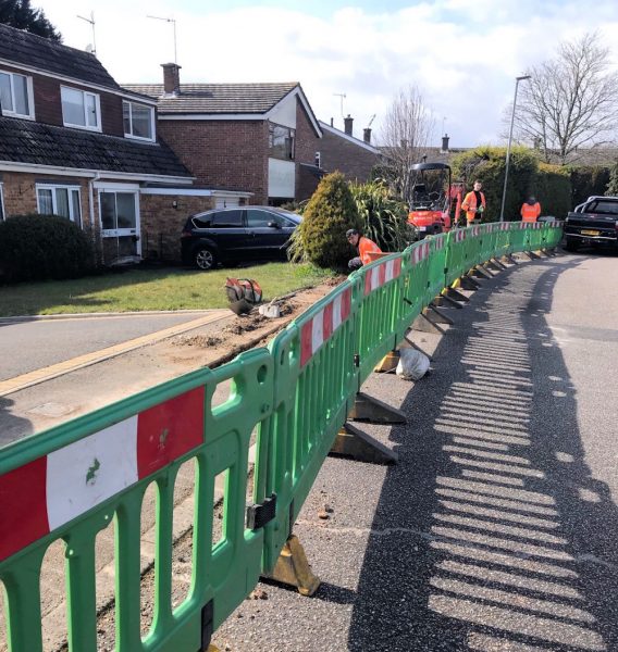 cityfibre fttp street build and fencing uk