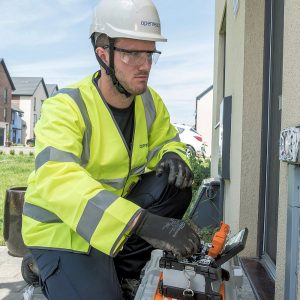 new build house fttp openreach engineer photo