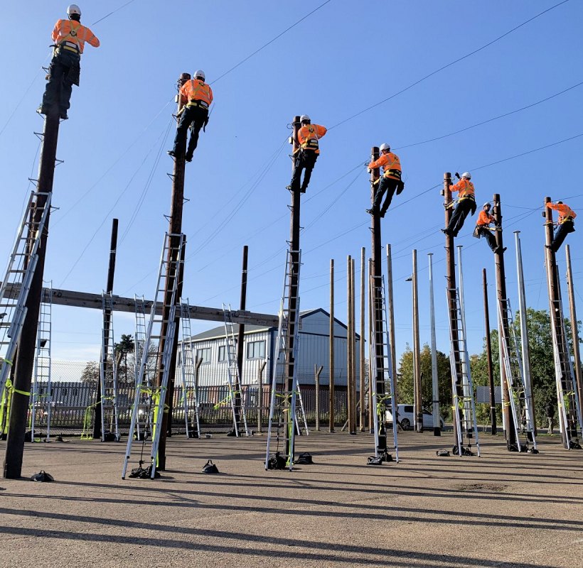 training telegraph poles openreach engineers