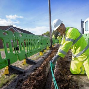 virgin media fibre trench and cable duct