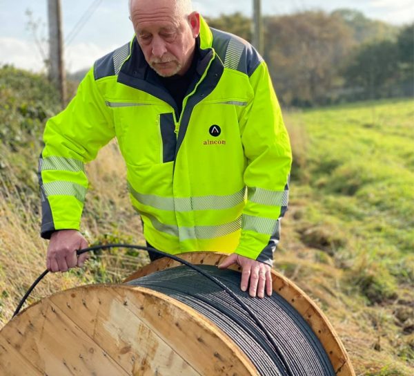 alncom fibre optic cable drum
