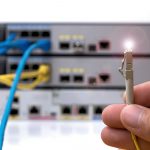 Optical Fibre Network Connector Lit