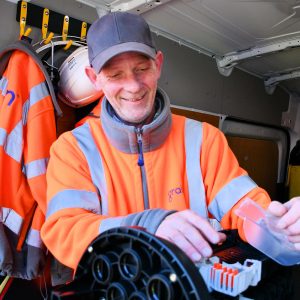 Grain engineer working on FTTP