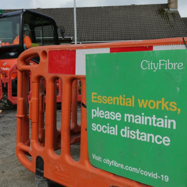 cityfibre fence sign photo