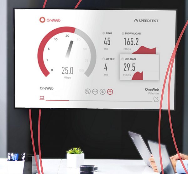 OneWeb Speedtest Illustration