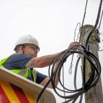 airband fttp build telegraph pole