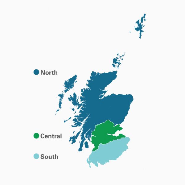 Audit Scotland Map R100 Contract LOTs