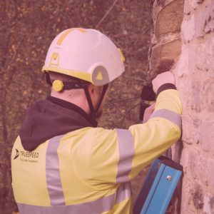 Truespeed Engineer at Top of Ladder
