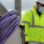 Cityfibre Purle Optical Fibre Cable and Engineer