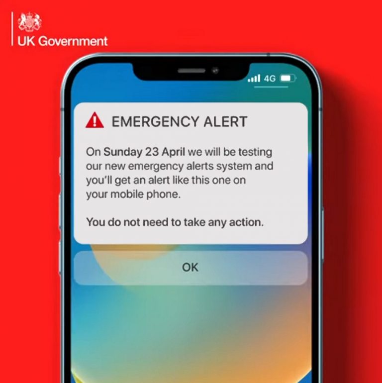 Mobile Operators to Test UK Wide Emergency Alerts on 23rd April