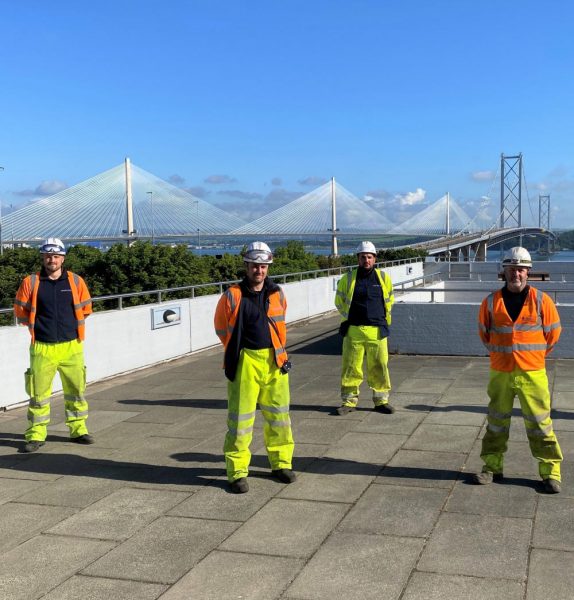 Openreach-Engineers-Near-Forth-Road-Bridge-Scotland