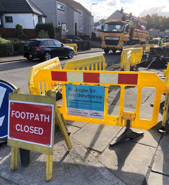 Lothian Broadband FTTP Street Dig