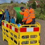 Connect Fibre Engineers Next to Fibre Drum