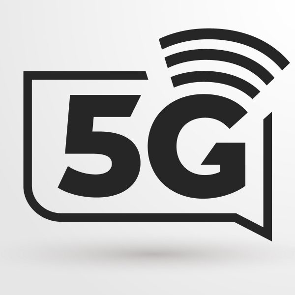 5G Signal on SIM Card Outline