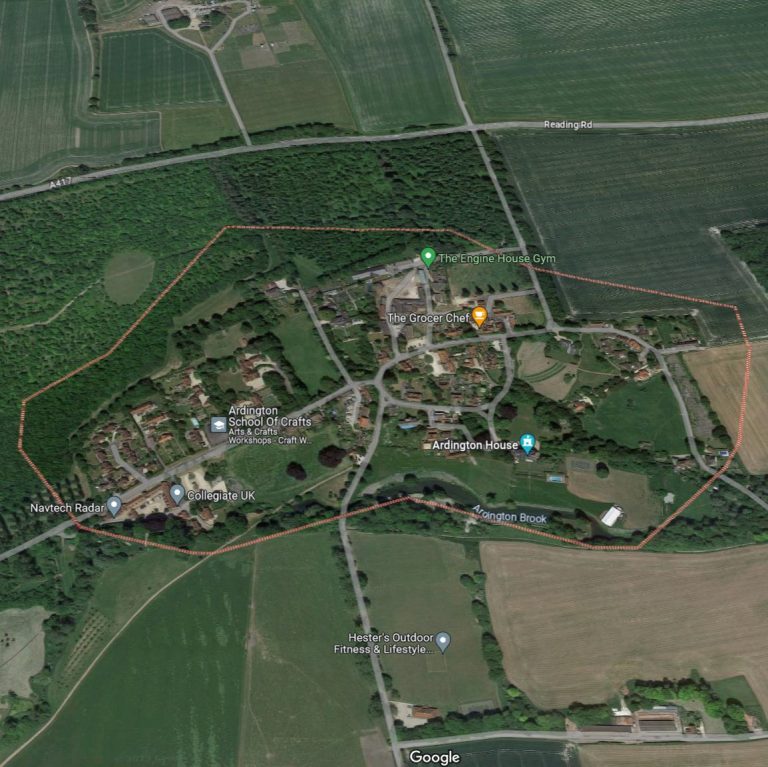 Ardington Satellite Map from Google