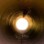 A view through a tunnel / pipe - isolated opening by 123rf