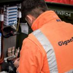 Gigaclear 2023 Engineer Working on Cabinet