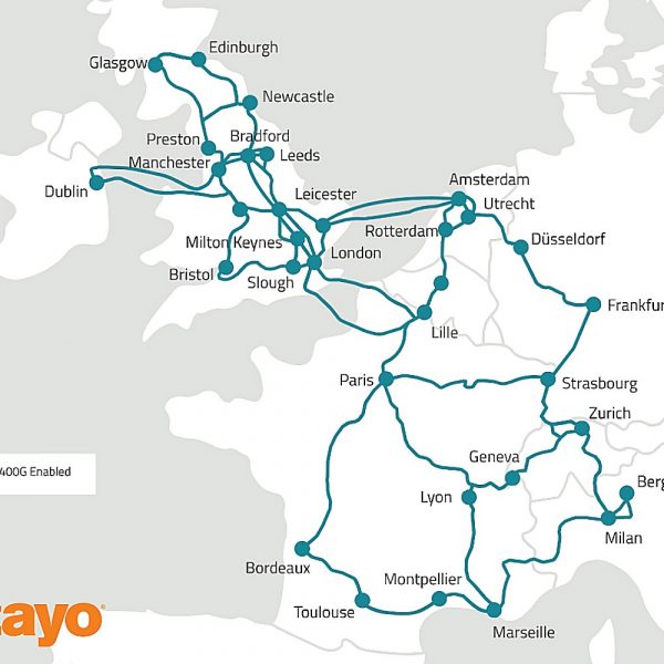 Zayo 400G Network Map