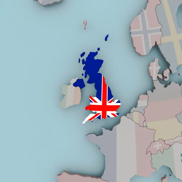 UK-Map-3D-Surrounded-by-European-Countries