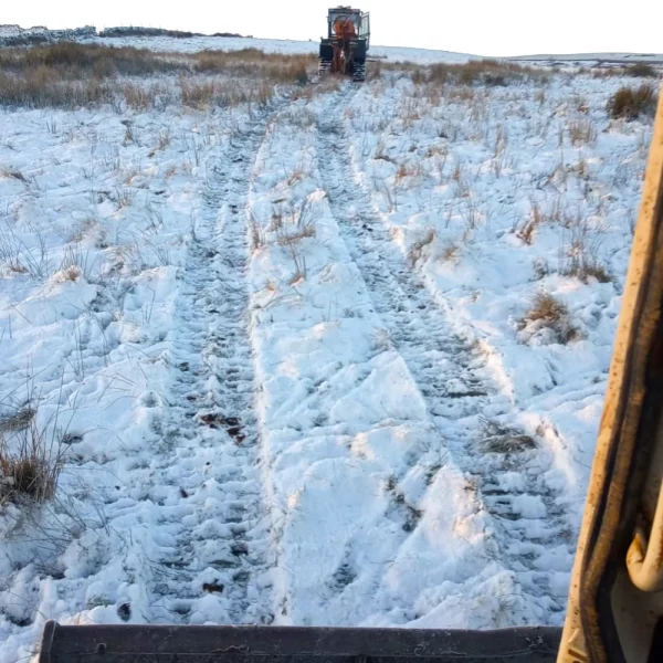 B4RN Laying Fibre in Snowy Field - Official Twitter