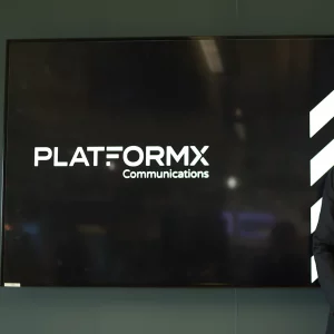 PlatformX Communications on Display Screen with CEO