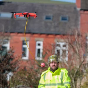 2024 Openreach engineer flying drone for house install Zen PR 090424