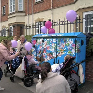 Freedom Fibre cabinet painted for art