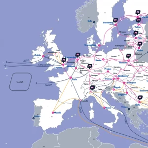 RETN UK and Europe Network Map 2024