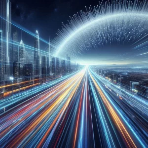 Fibre optic speeds of the future visualised for MJ by CoPilot on 28062024