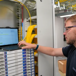 Openreach-engineer-working-on-exchange-rack